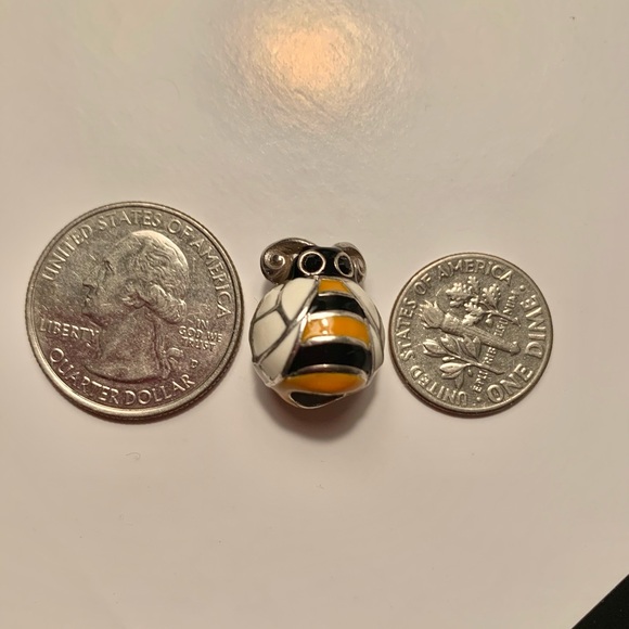 Large Bumblebee Charm Brighton Enamel Bead Bee Spacer - Picture 9 of 15
